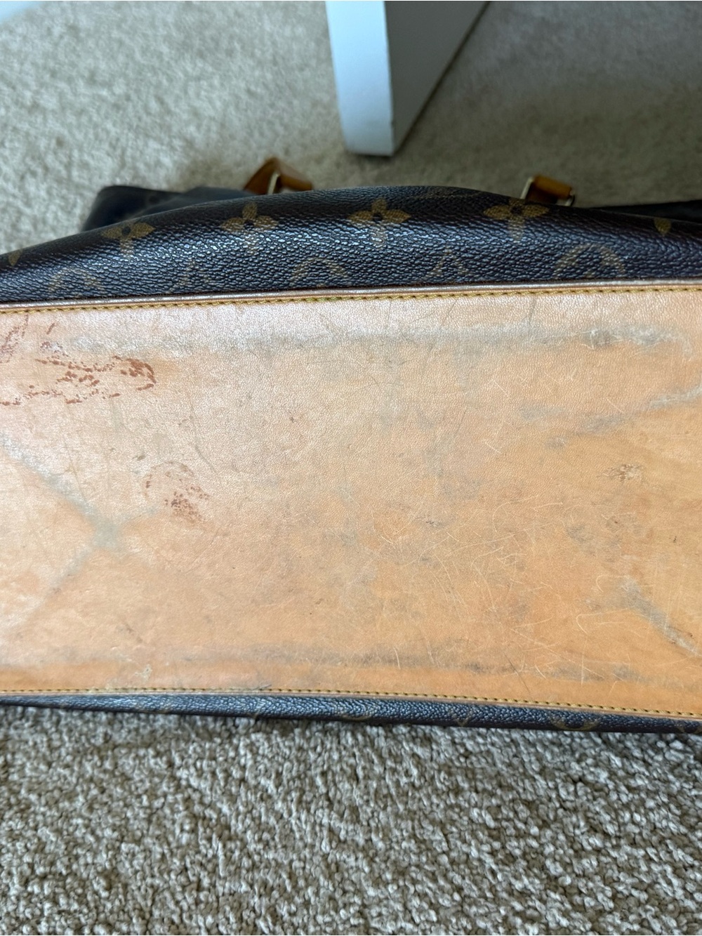 Louis Vuitton Brown Monogram Tote Bag - Picture 9 of 13